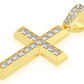 1.15CTW One Row Angled Cross Pendant  customdiamjewel   