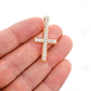 1.15CTW One Row Angled Cross Pendant  customdiamjewel   