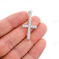 1.15CTW One Row Angled Cross Pendant  customdiamjewel   