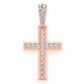 1.15CTW One Row Angled Cross Pendant  customdiamjewel   