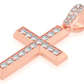 1.15CTW One Row Angled Cross Pendant  customdiamjewel   