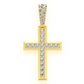 1.15CTW One Row Angled Cross Pendant  customdiamjewel   