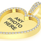 0.40CTW Small Outlined Heart Shape Photo Pendant  customdiamjewel   