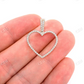 0.40CTW Small Outlined Heart Shape Photo Pendant  customdiamjewel   