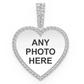 0.40CTW Small Outlined Heart Shape Photo Pendant  customdiamjewel   