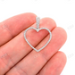 0.40CTW Small Outlined Heart Shape Photo Pendant  customdiamjewel   