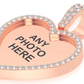 0.40CTW Small Outlined Heart Shape Photo Pendant  customdiamjewel   
