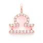 0.10CTW Libra Zodiac Hip Hop Pendant  customdiamjewel   