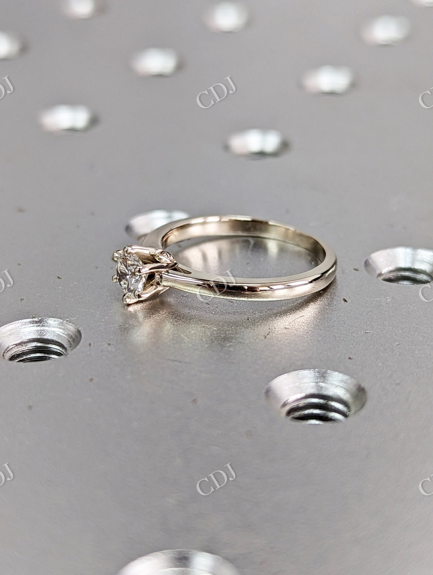 Brilliant Round Moissanite Solitaire Engagement Ring  customdiamjewel   