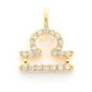 0.10CTW Libra Zodiac Hip Hop Pendant  customdiamjewel   