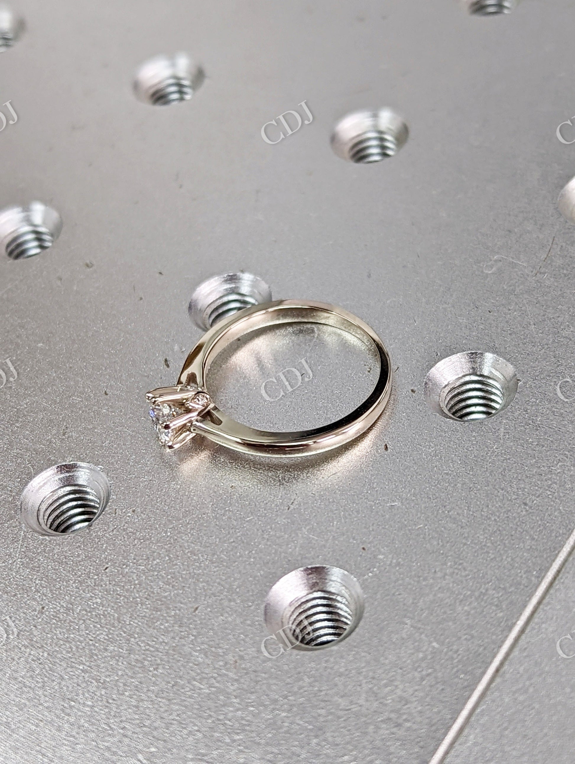 Brilliant Round Moissanite Solitaire Engagement Ring  customdiamjewel   
