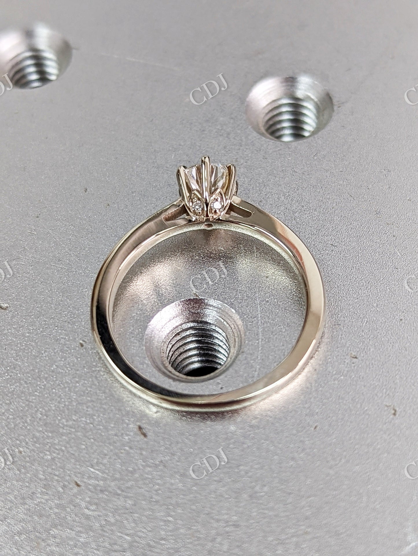Brilliant Round Moissanite Solitaire Engagement Ring  customdiamjewel   