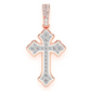 0.25CTW Rounded Cross Pendant  customdiamjewel   
