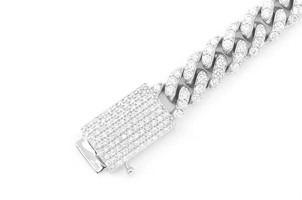 Moissanite Diamond Cuban Bracelet For Men  customdiamjewel   