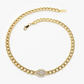 14k Solid Gold Curb Link Marquise Natural Diamond Bracelet  customdiamjewel   
