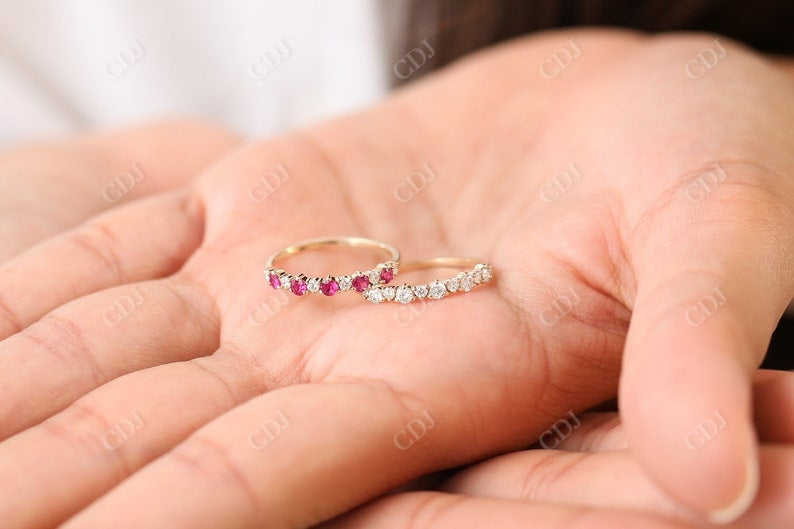 0.59CTW Antique Natural Diamond Cluster Wedding Band  customdiamjewel   