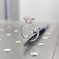 2.5CT Round Moissanite Micro Pave Diamond Ring
