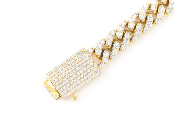 Moissanite Diamond Cuban Bracelet For Men  customdiamjewel   