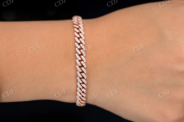 Moissanite Diamond Cuban Bracelet For Men  customdiamjewel   