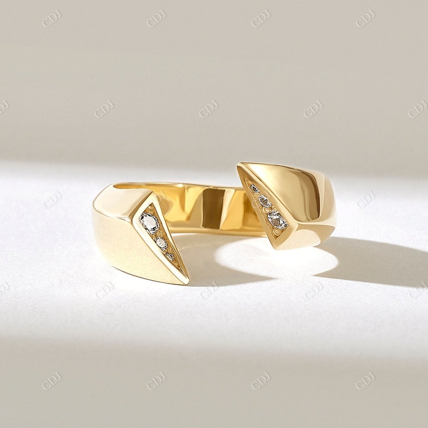 0.14CTW Lab Grown Diamond Chunky Twist Open Ring  customdiamjewel   