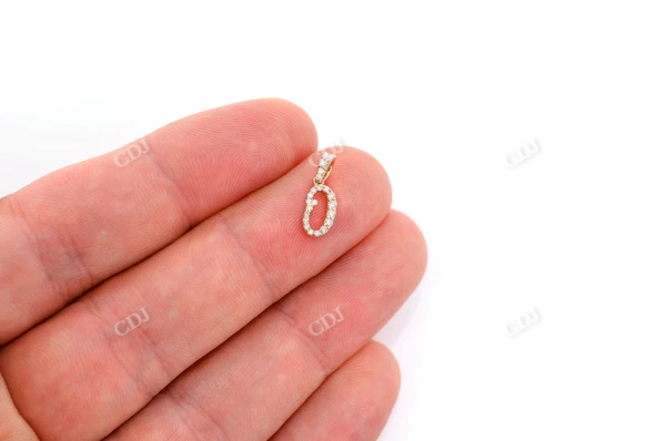 0.20CTW O Letter Hip Hop Pendant  customdiamjewel   