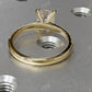 Square Radiant Cut Moissanite Engagement Ring  customdiamjewel   