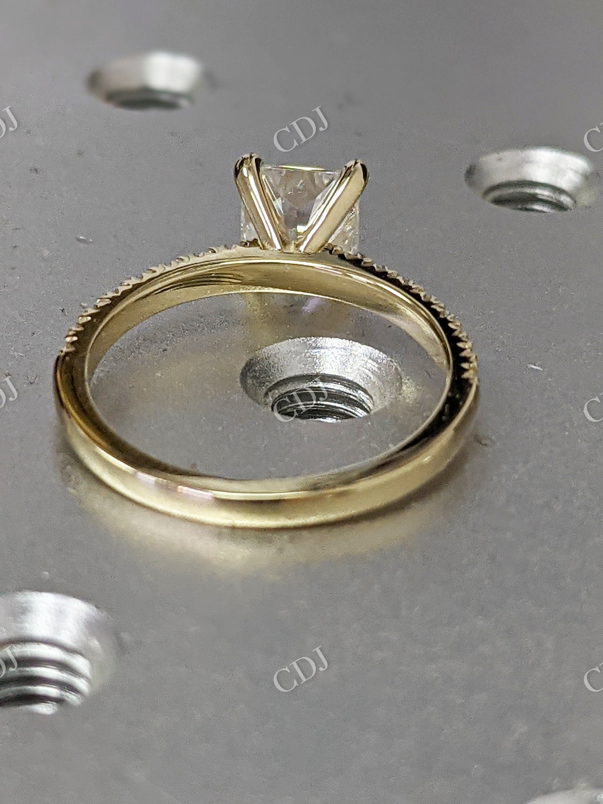 Square Radiant Cut Moissanite Engagement Ring  customdiamjewel   