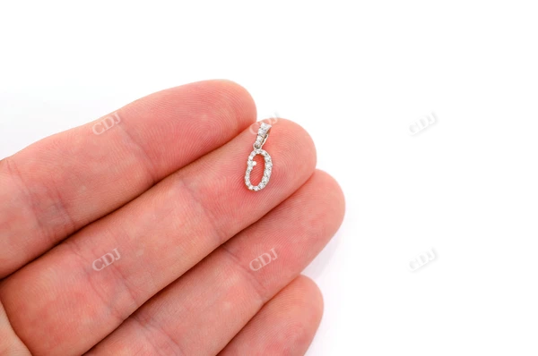 0.20CTW O Letter Hip Hop Pendant  customdiamjewel   