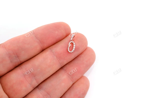 0.20CTW O Letter Hip Hop Pendant  customdiamjewel   