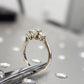 White Gold Three Stone Moissanite Engagement Ring  customdiamjewel   