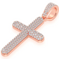 2.00CTW Large Five Row Bubbly Cross Pendant  customdiamjewel   
