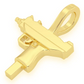 Solid K Uzi Gun Pendant  customdiamjewel   