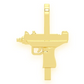 Solid K Uzi Gun Pendant  customdiamjewel   