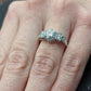 Vintage Art Deco White Gold Moissanite Wedding Ring  customdiamjewel   