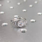 Vintage Art Deco White Gold Moissanite Wedding Ring  customdiamjewel   