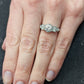 Vintage Art Deco White Gold Moissanite Wedding Ring  customdiamjewel   
