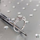 Vintage Art Deco White Gold Moissanite Wedding Ring  customdiamjewel   