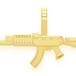 Solid AK47 Gun Pendant  customdiamjewel   