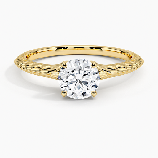 2CT Lab Grown Diamond Knife Edge Art Deco Engagement Ring  customdiamjewel Sterling Silver Yellow Gold VVS-EF