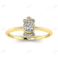 Solid Gold Boho Moissanite Delicate Round Bezel Engagement Ring  customdiamjewel 10 KT Yellow Gold VVS-EF