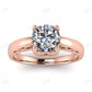 Solid Gold Hidden Infinity Miligrain Moissanite Prong Setting Ring  customdiamjewel 10 KT Rose Gold VVS-EF
