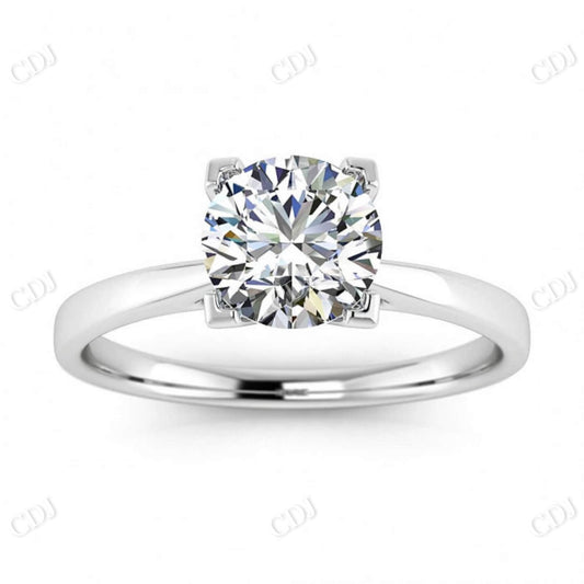 14k Gold Squared Prongs Moissanite Engagement Ring  customdiamjewel 10 KT White Gold VVS-EF