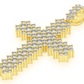10.00CTW Extra Large Five Row Jagged Cross Pendant  customdiamjewel   