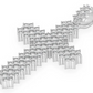 10.00CTW Extra Large Five Row Jagged Cross Pendant  customdiamjewel   