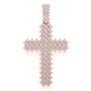 10.00CTW Extra Large Five Row Jagged Cross Pendant  customdiamjewel   
