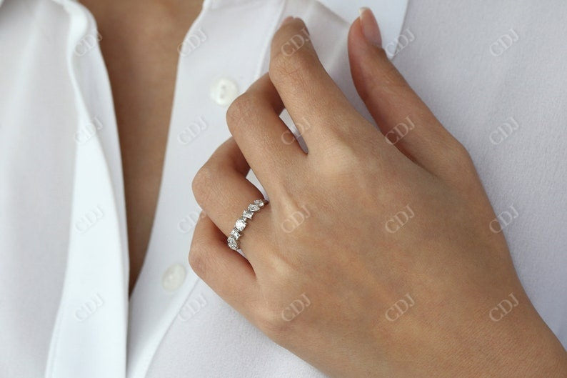 0.77CTW Multi Shape Lab Grown Diamond Wedding Band  customdiamjewel   