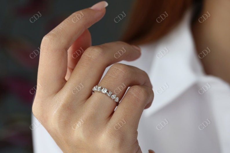 0.77CTW Multi Shape Lab Grown Diamond Wedding Band  customdiamjewel   