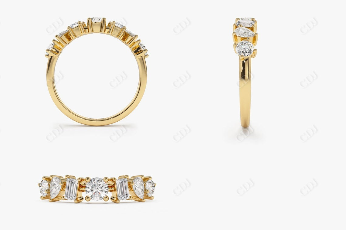 0.77CTW Multi Shape Lab Grown Diamond Wedding Band  customdiamjewel   