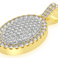 2.60CTW Oval Pillow Pipe Pendant  customdiamjewel   