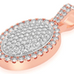 2.60CTW Oval Pillow Pipe Pendant  customdiamjewel   